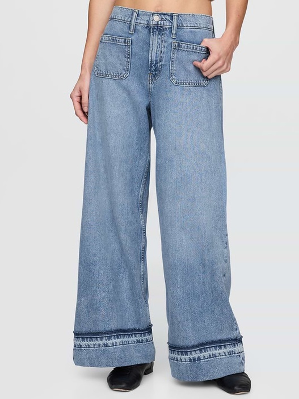 New Gap Mid Rise UltraSoft Wide Leg Baggy Jeans
Size 10 Tall Relaxed Slouchy Y2K - Picture 13 of 13